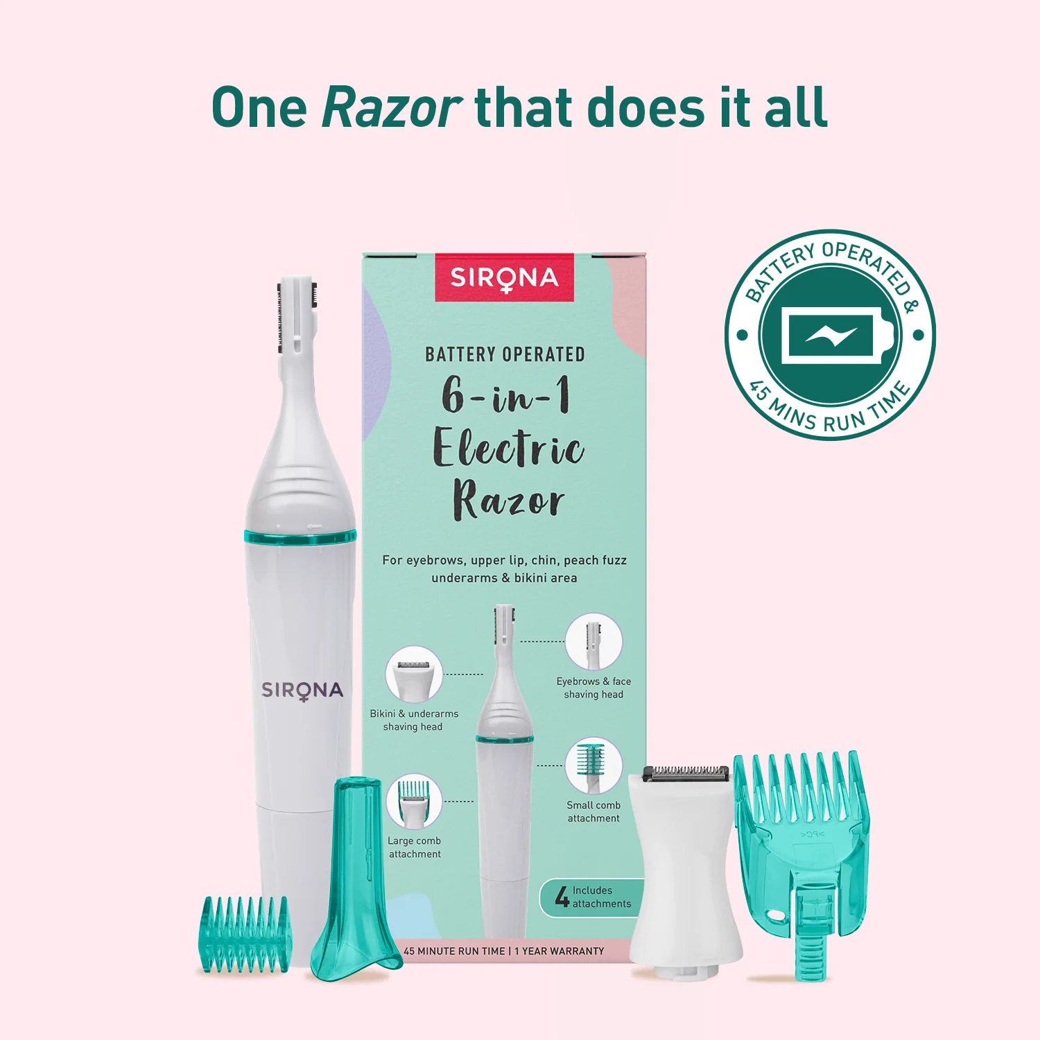 6 In 1 Electric Razor for Women - Image 3