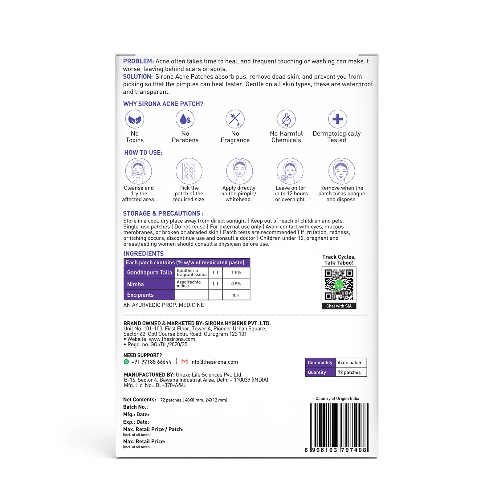Acne Pimple Patch For Face (Pack of 72 Patches) - Image 7