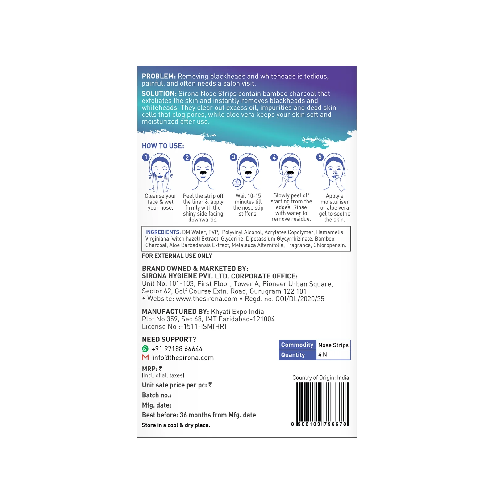 Bamboo Charcoal Nose Strips (Pack of 8) - Image 8