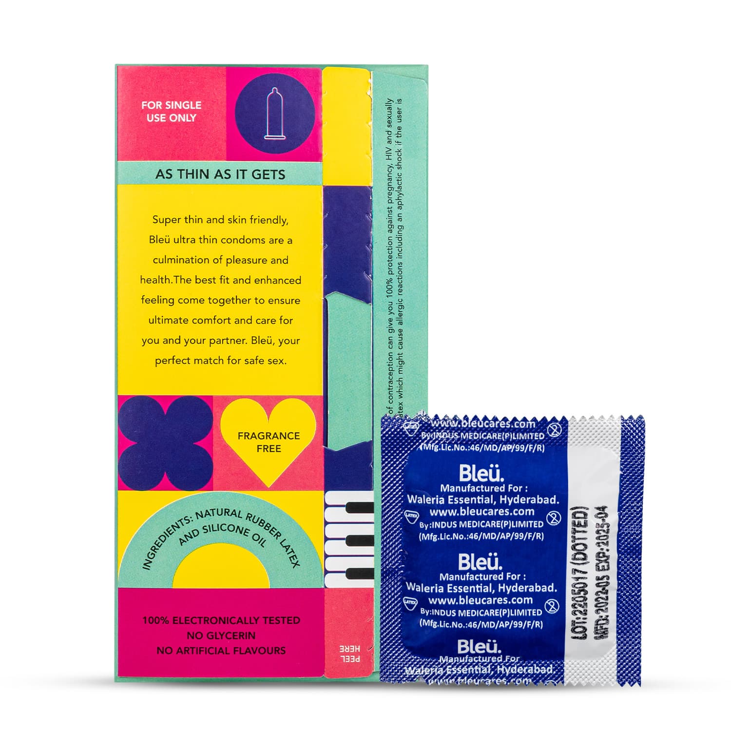 Bleu Ultra-Thin Vegan Condoms (Pack of 8) - Image 8