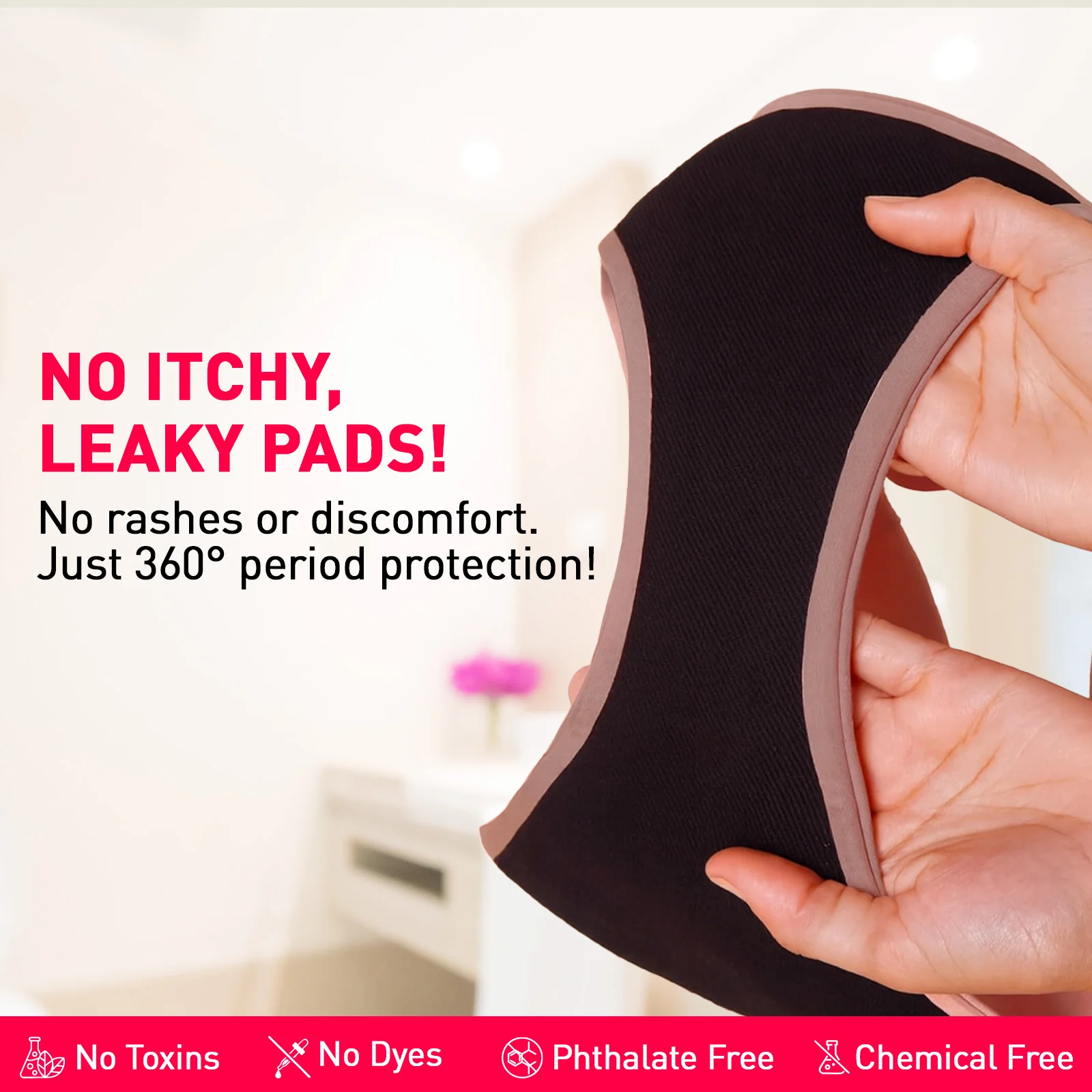 Eco-friendly Reusable Period Panty (Dark Beige) - Image 4