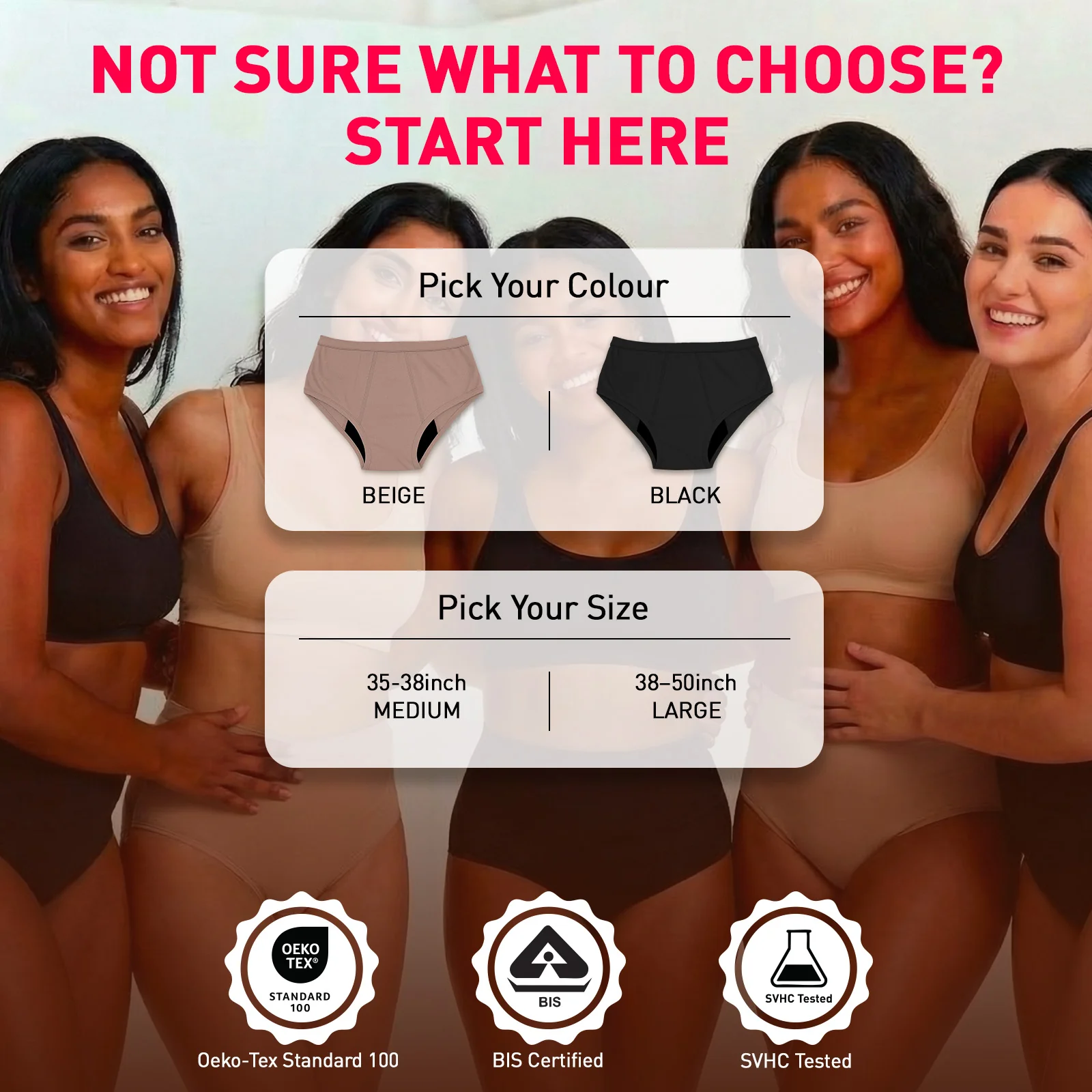Eco-friendly Reusable Period Panty (Dark Beige) - Image 8
