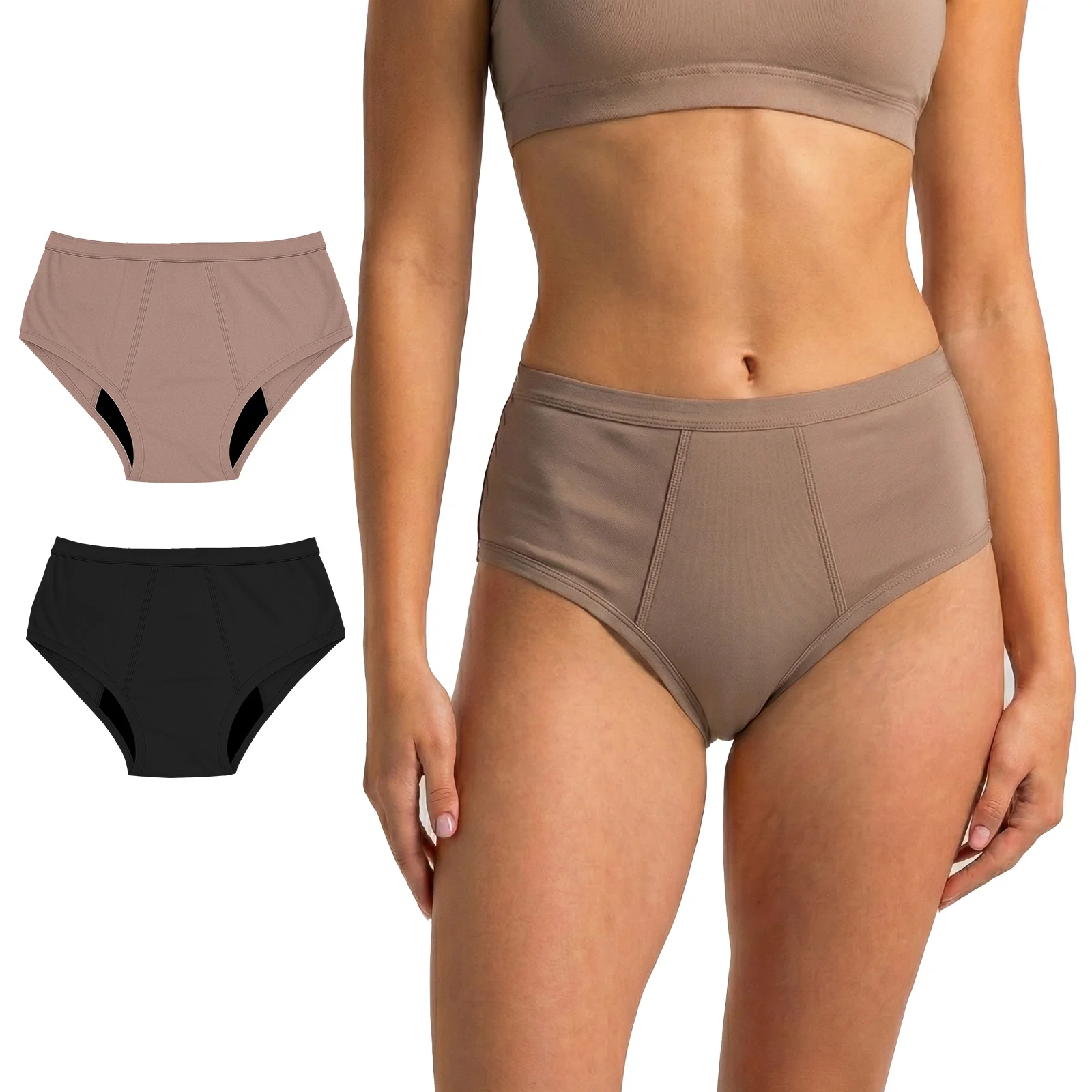 Eco-friendly Reusable Period Panty (Dark Beige) - Image 9