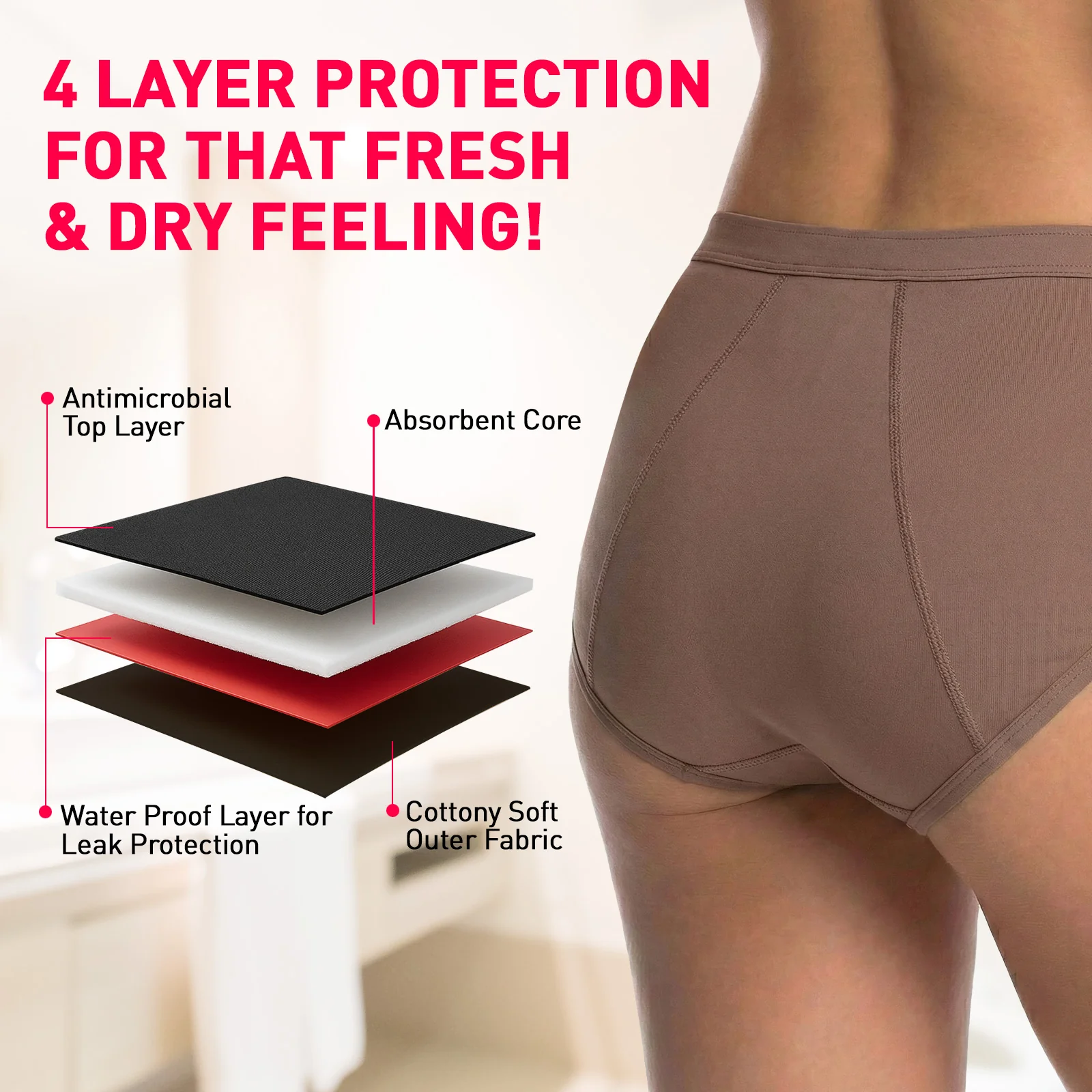 Eco-friendly Reusable Period Panty (Black) - Image 5