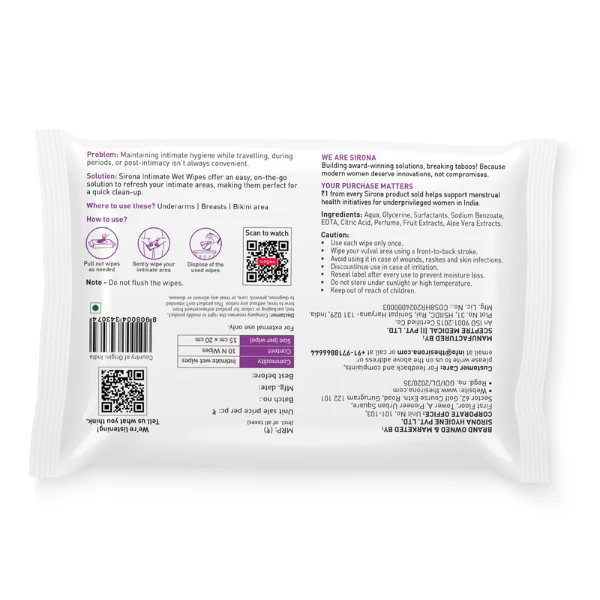 Intimate Wet Wipes (Pack of 30 Wipes) - Image 7