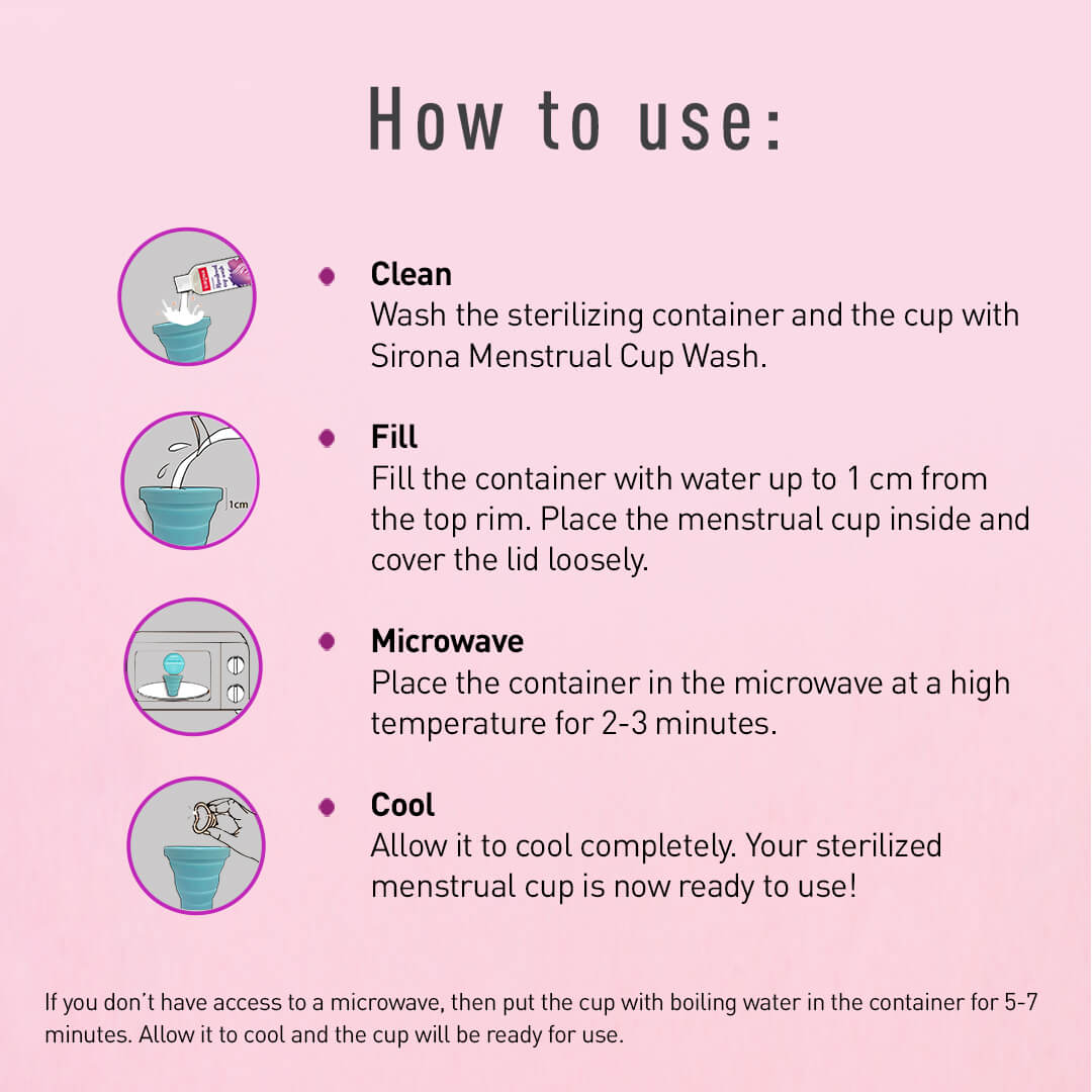 Menstrual Cup & Sterilizer Kit - FREE Mini Intimate Wash - Image 4
