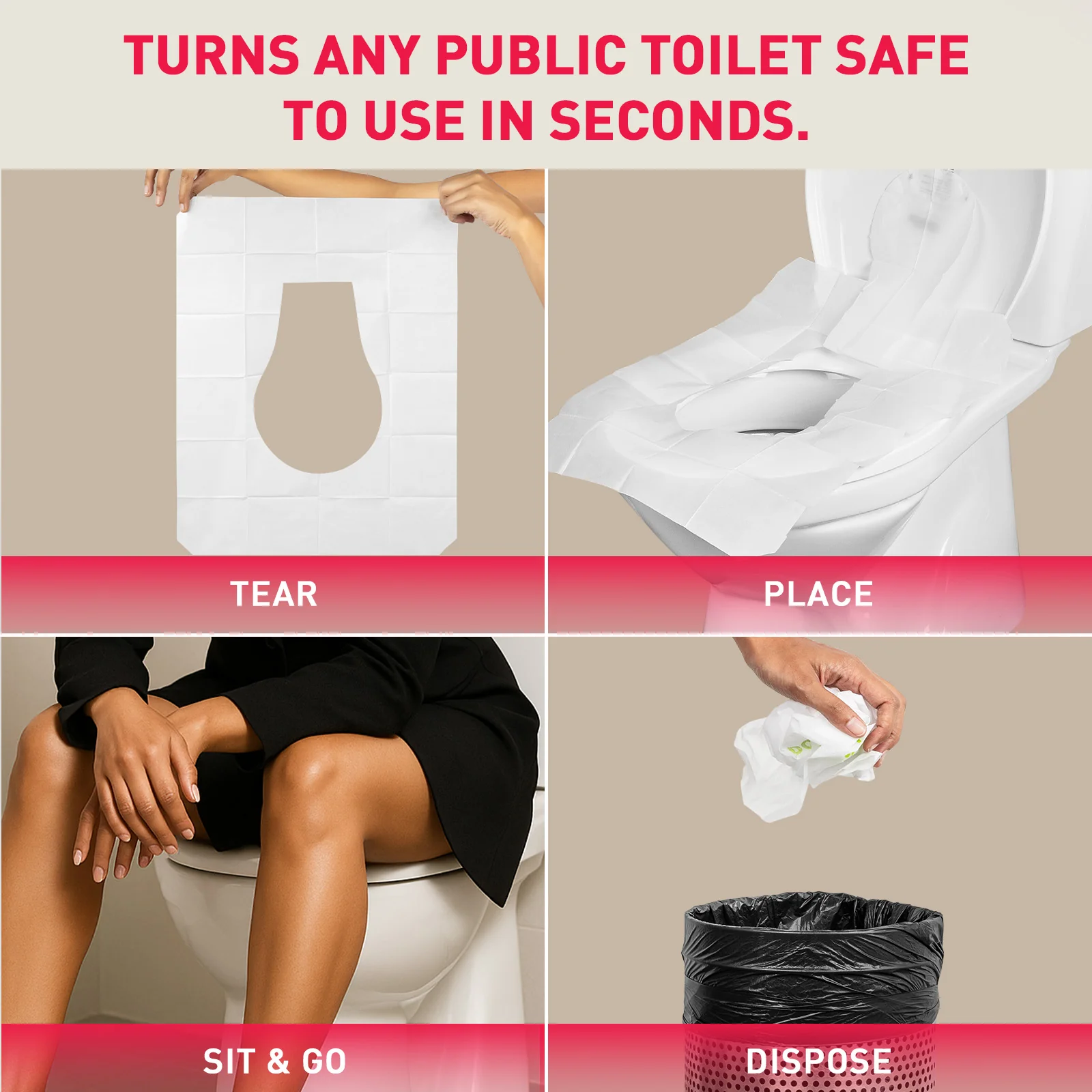 PeeBuddy Disposable Toilet Seat Covers (Pack of 30 Covers) - Image 6