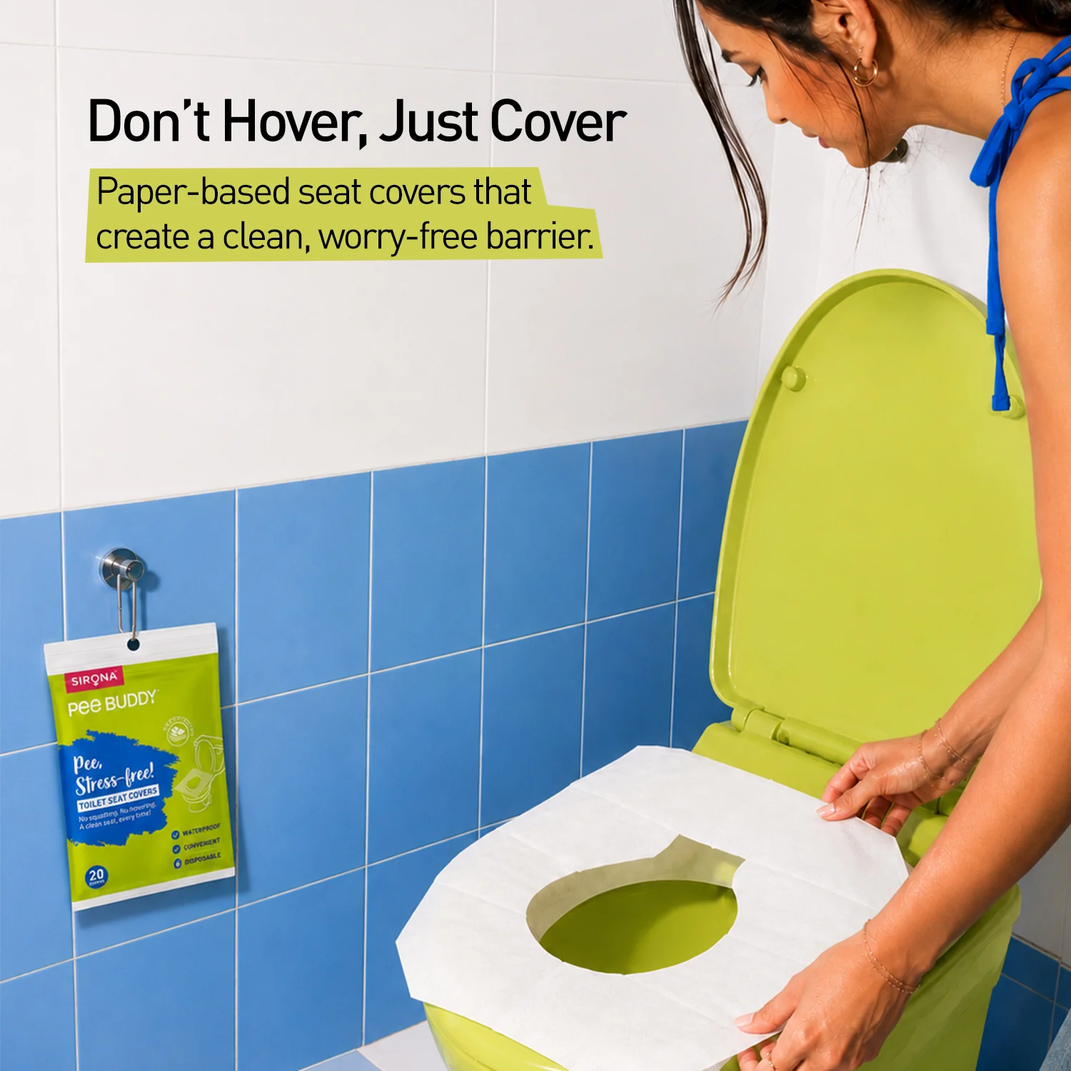 PeeBuddy Disposable Toilet Seat Covers (Pack of 20 Covers) - Image 3