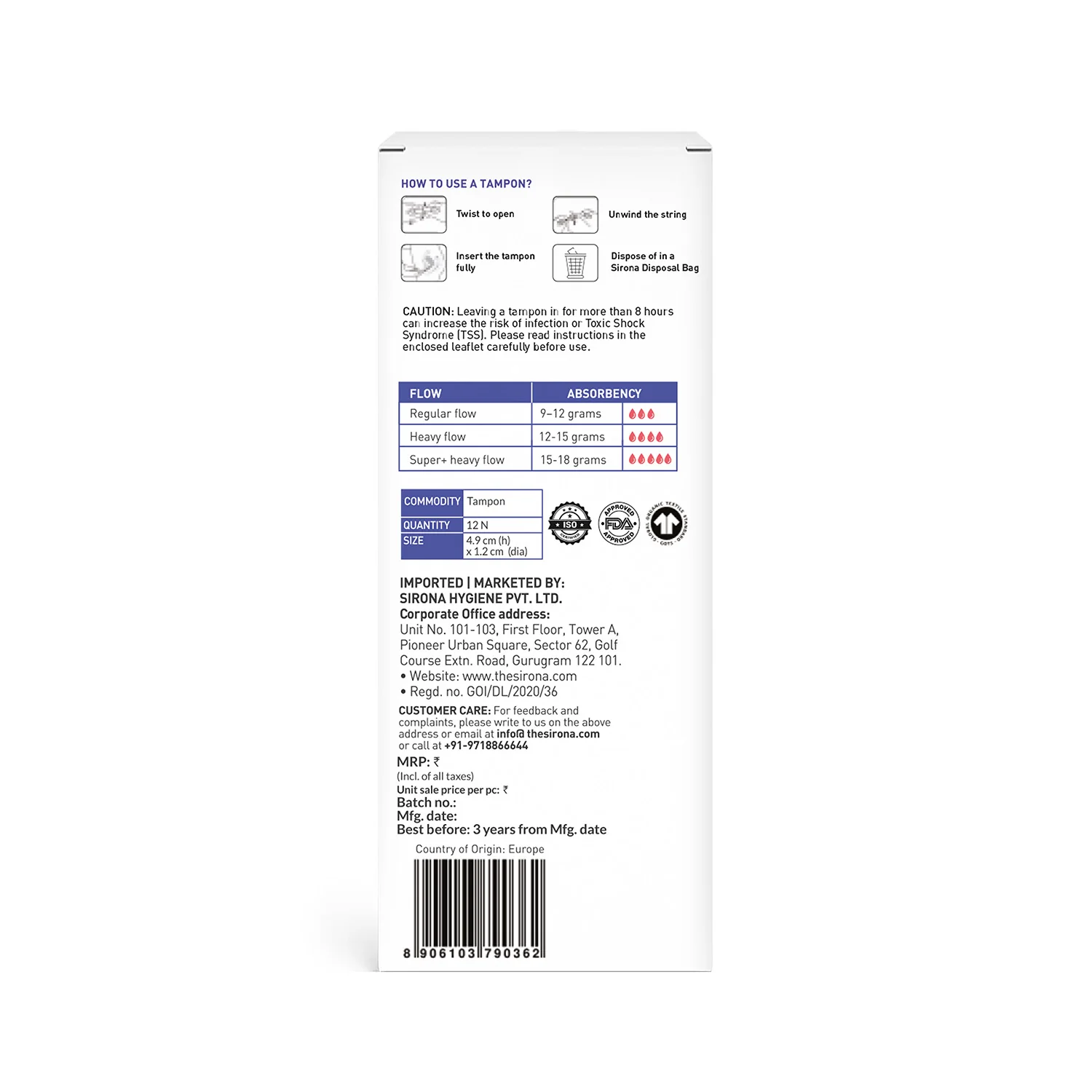Regular Flow Tampons (Pack Of 12) - Image 8