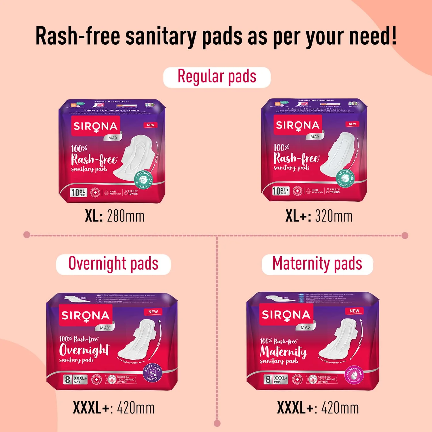 Rash Free Sanitary Pads For Heavy Flow (Pack of 10 pads) - Image 6