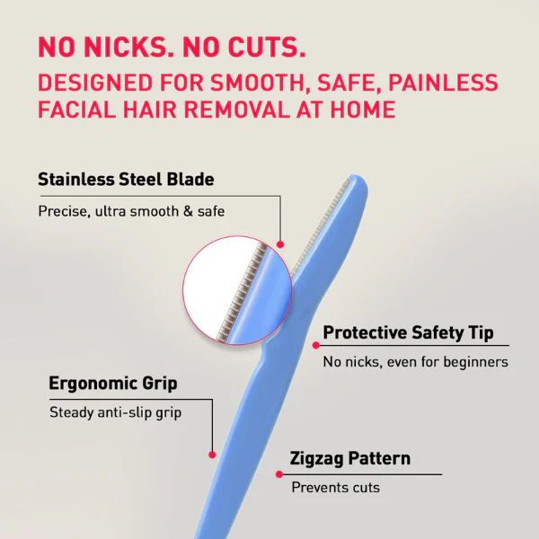 Reusable Face Razors for Women for Facial Hair - Pack of 3 - Image 3