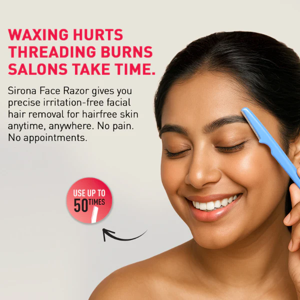 Reusable Face Razors for Women for Facial Hair - Pack of 3 - Image 4
