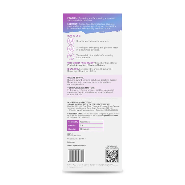 Reusable Face Razors for Women for Facial Hair - Pack of 3 - Image 8