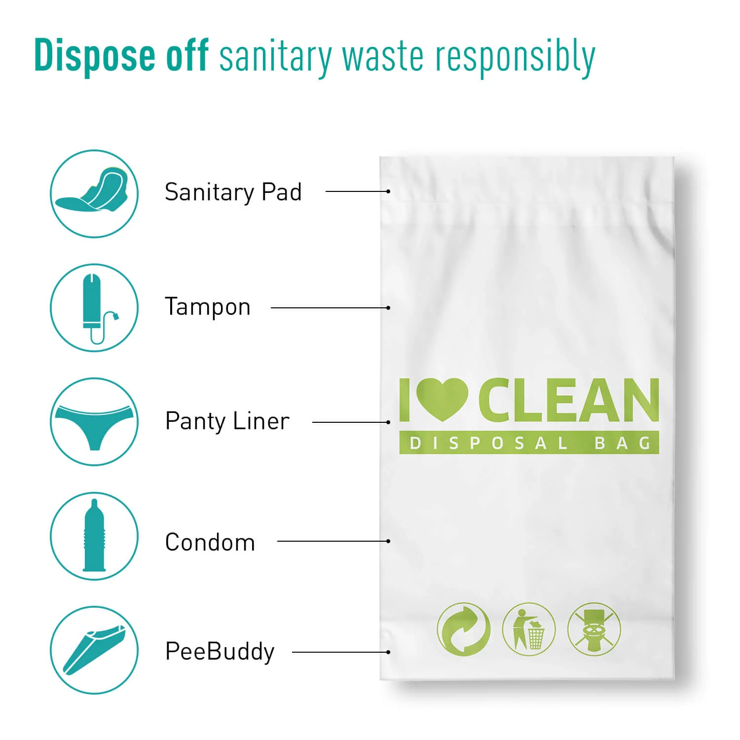 Sanitary and Diaper Disposal Bags (Pack of 45 Bags) - Image 3