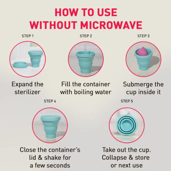 Sterilizing Container for Menstrual Cups (1 Pack of 1 Cup) - Image 8