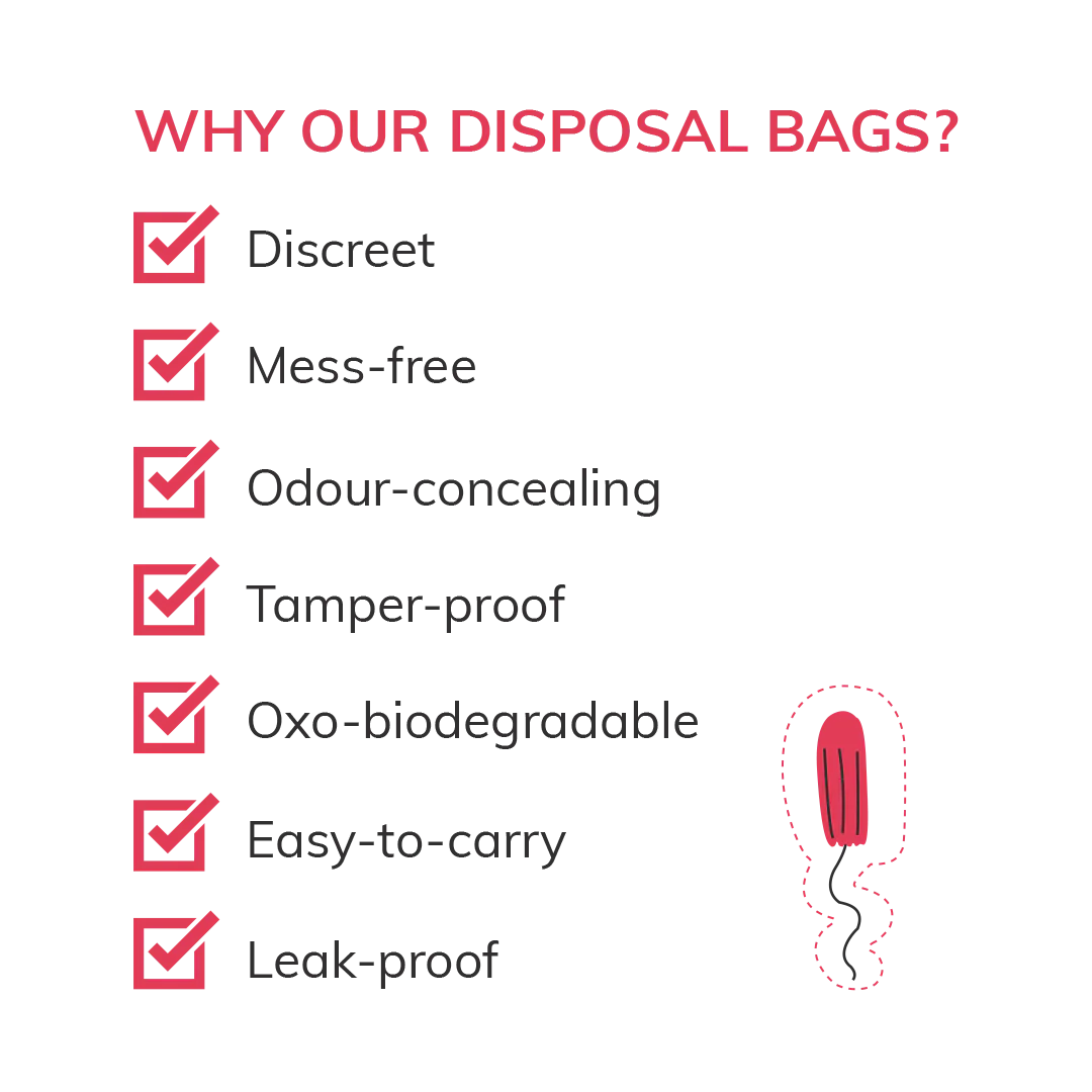 Condoms and Tampons Disposable Bags (1 Pack of 50 Bags) - Image 4