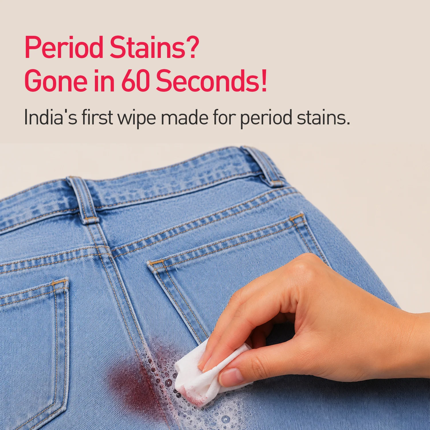 Period Stain Remover Wipes - Pack of 10 - Image 4