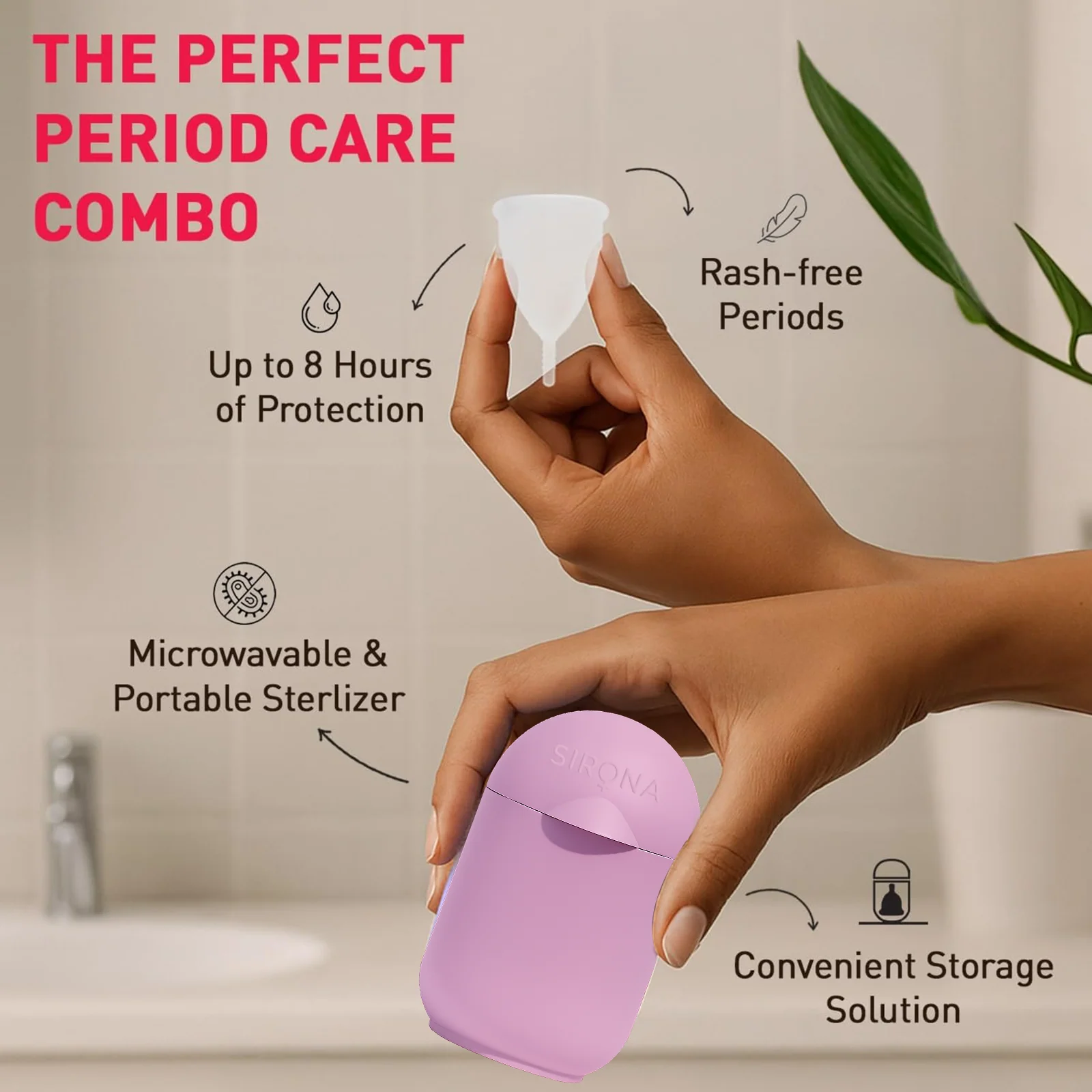 Menstrual Cup with Microwaveable Sterilizer - Image 4