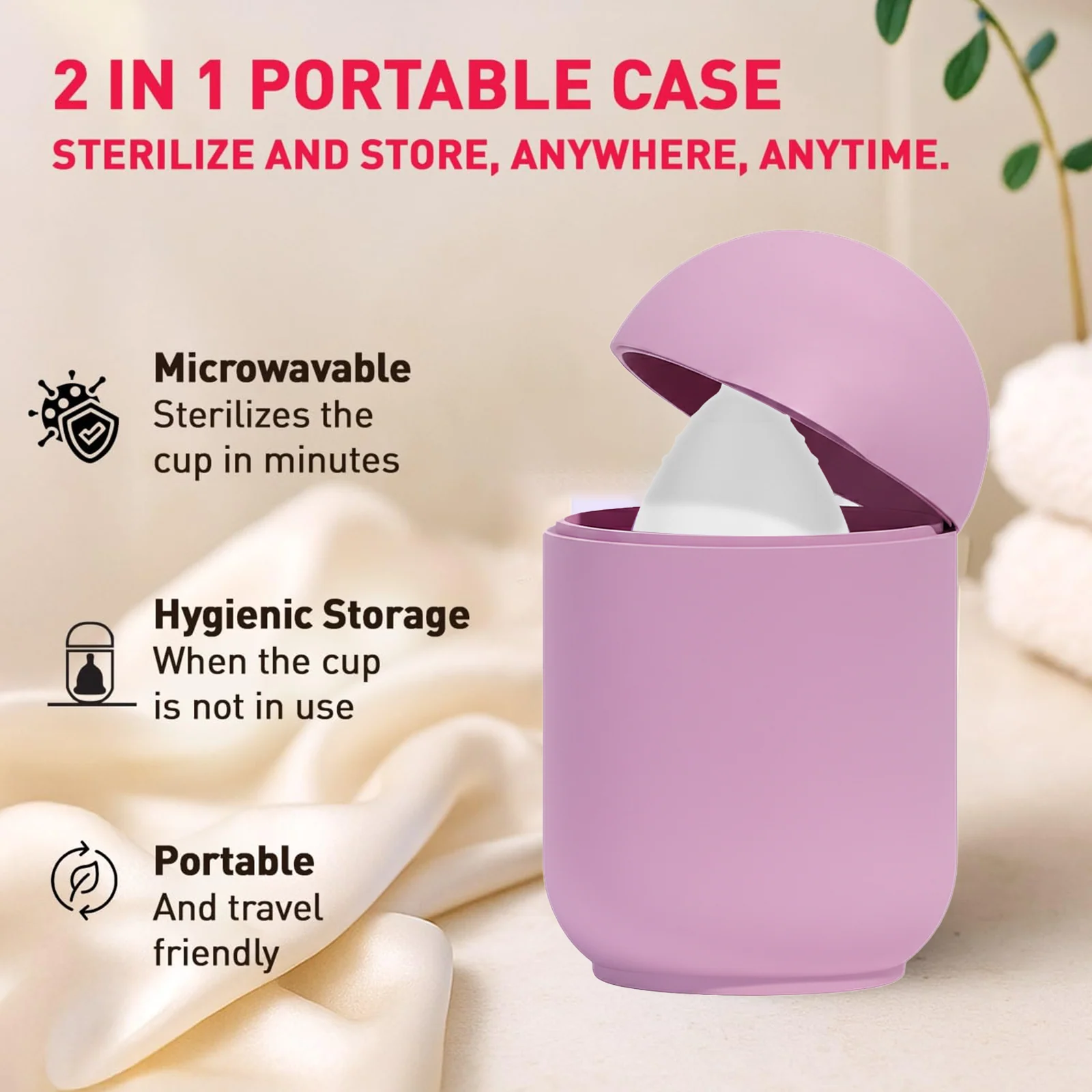Menstrual Cup with Microwaveable Sterilizer - Image 6