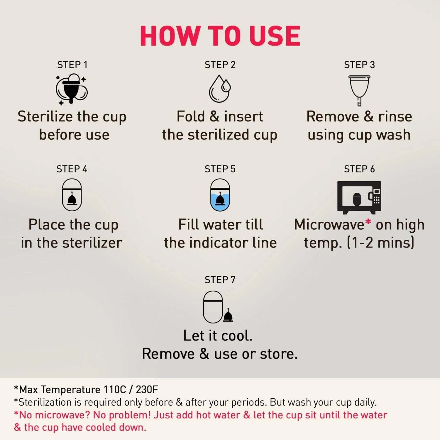 Menstrual Cup with Microwaveable Sterilizer - Image 9