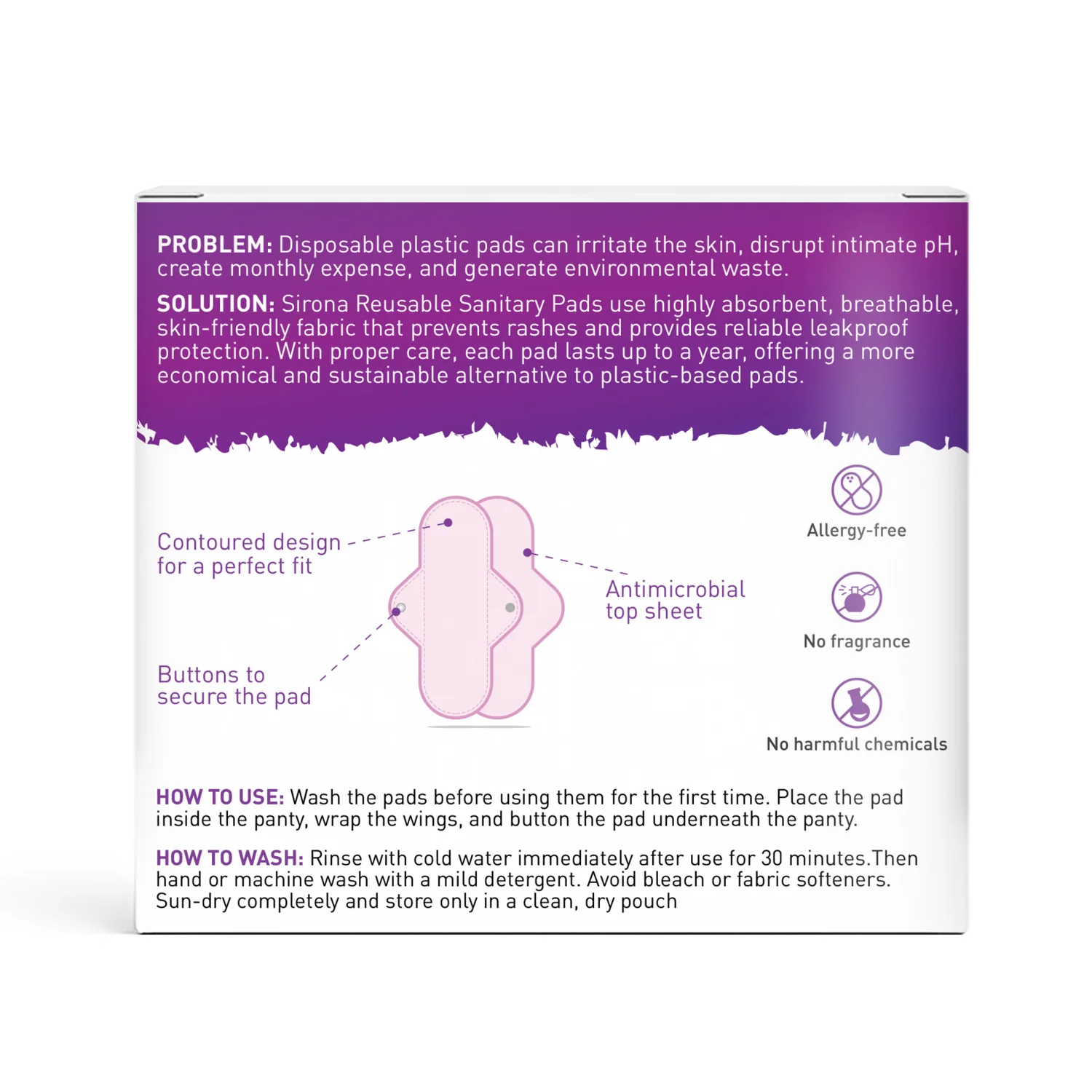 Reusable Sanitary Pads (1 Pack of 4 Pads) - Image 11